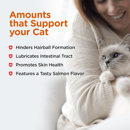 Hairball Paw Gel, Cat Hairball Remedy, Kitten Supplies, Hair Ball Relief for Cats, Fur Ball Remedy, Soybean & Coconut Oil, Salmon Flavor, 3 Oz