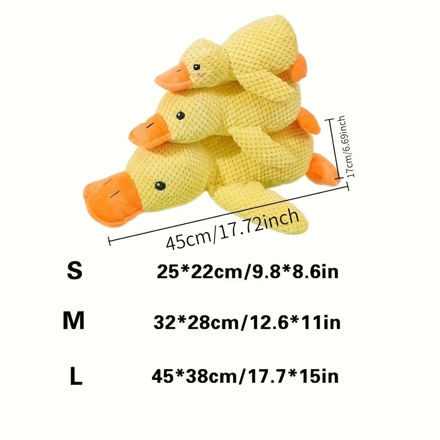 Plush Squeaky Duck Dog Toy - Durable & Soft Chew Toy for Medium to Small Breeds with Interactive Sound Effects for Fun Play & Training