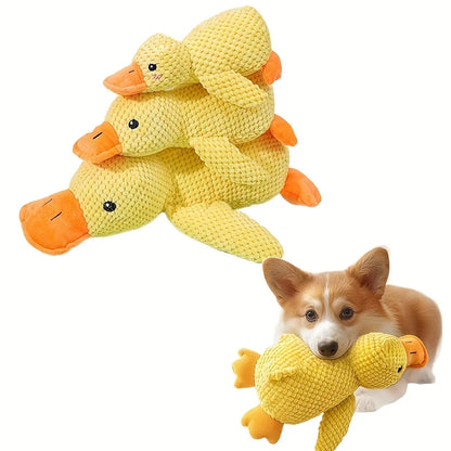 Plush Squeaky Duck Dog Toy - Durable & Soft Chew Toy for Medium to Small Breeds with Interactive Sound Effects for Fun Play & Training