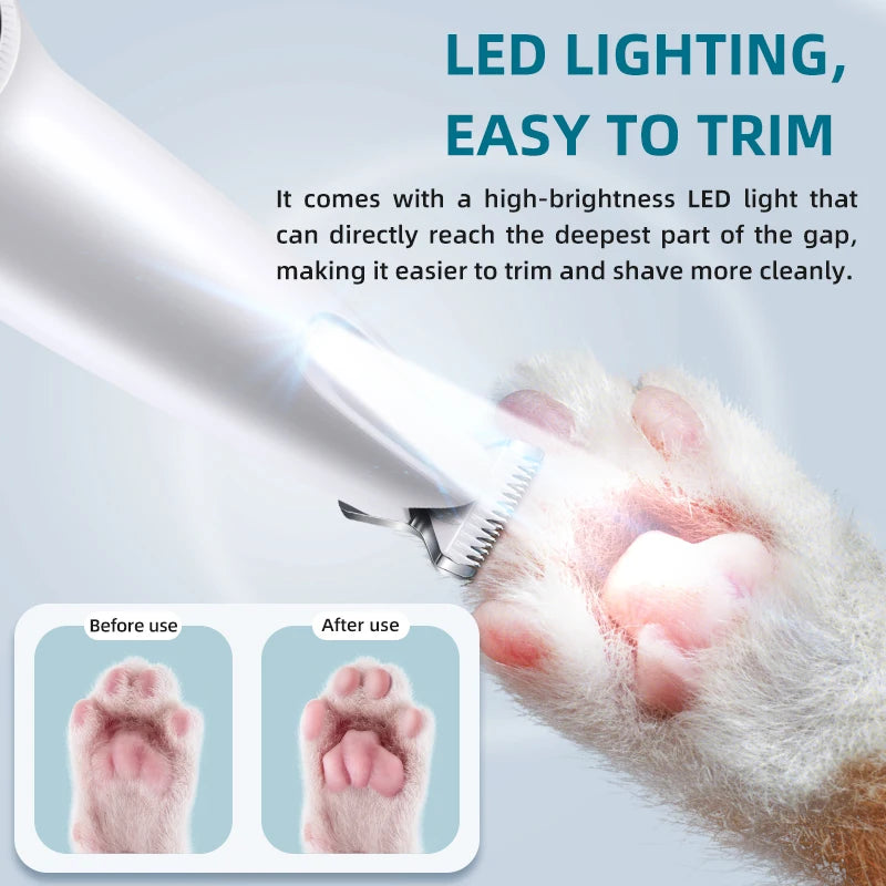 Revolutionary 2-in-1 Electric Dog Nail Grinder and Hair Trimmer - Quiet, Efficient Grooming Tool for Happy Pets