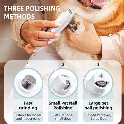 Revolutionary 2-in-1 Electric Dog Nail Grinder and Hair Trimmer - Quiet, Efficient Grooming Tool for Happy Pets
