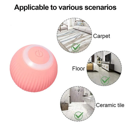 Smart Interactive Cat Toy Automatic Rolling Ball Electric Cat Kitten Ball Toys