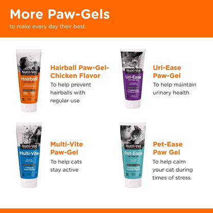 Hairball Paw Gel, Cat Hairball Remedy, Kitten Supplies, Hair Ball Relief for Cats, Fur Ball Remedy, Soybean & Coconut Oil, Salmon Flavor, 3 Oz